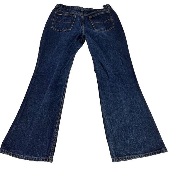 Jordache Jeans Womens 15/16 Blue Mid Rise Dark Wash Bootcut Leg Cowgirl Cowboy - Picture 2 of 11